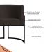 Kit 2 Poltronas Decorativa Sala de Estar Luana Base Preta Veludo Marrom - Montanaris Decor