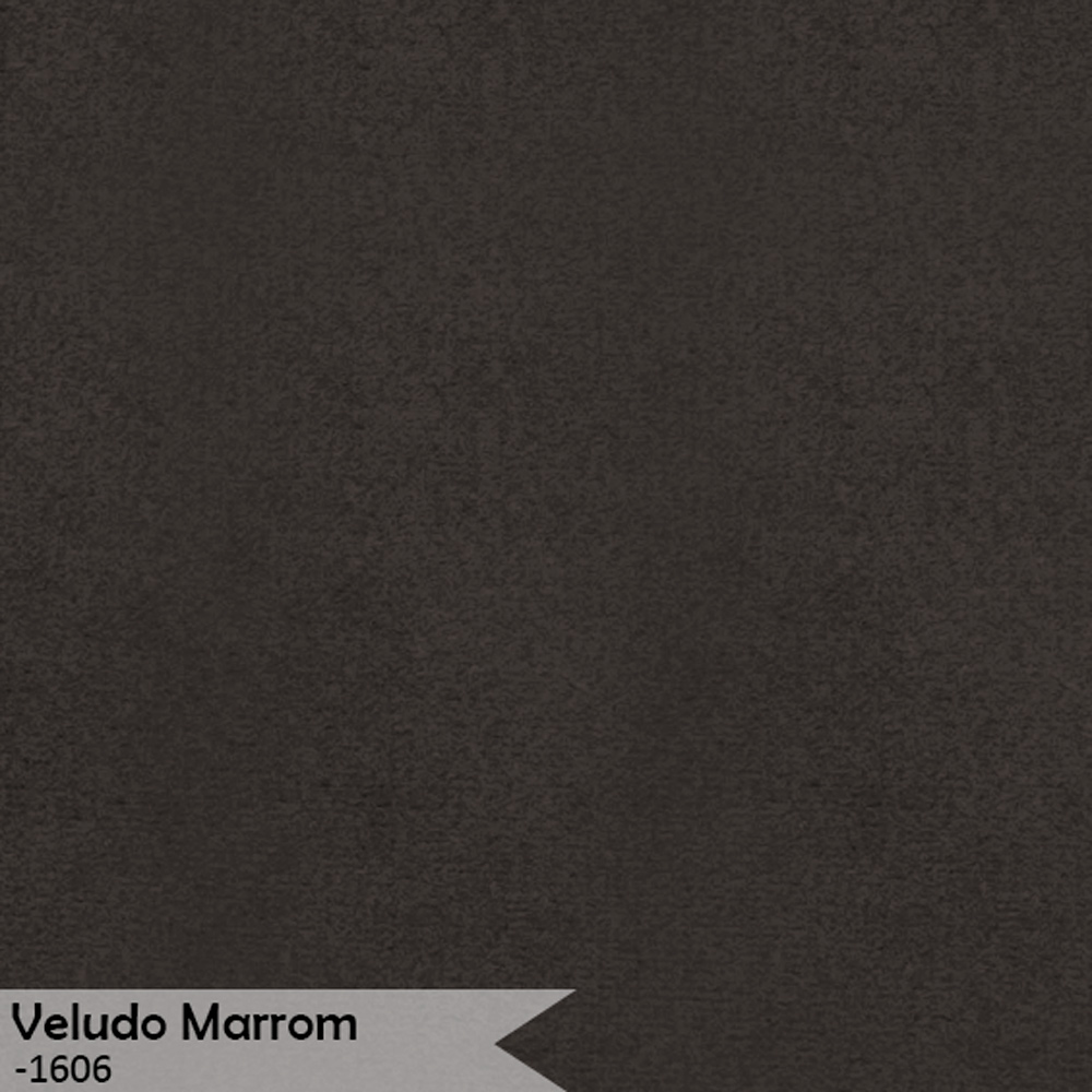 Kit 2 Poltronas Decorativa Sala de Estar Luana Base Preta Veludo Marrom - Montanaris Decor