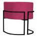 Kit 2 Poltronas Decorativa Sala de Estar Luana Base Preta Veludo Pink - Montanaris Decor