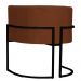 Kit 2 Poltronas Decorativa Sala de Estar Luana Base Preta Veludo Terracota - Montanaris Decor