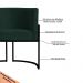 Kit 2 Poltronas Decorativa Sala de Estar Luana Base Preta Veludo Verde - Montanaris Decor