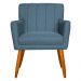 Kit 2 Poltronas Decorativa para Sala de Estar Cecília Linho Azul - Montanaris Decor