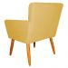 Kit 2 Poltronas Decorativa para Sala de Estar Cecília Suede Amarelo - Montanaris Decor