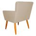 Kit 2 Poltronas Decorativa para Sala de Estar Cecília Suede Bege - Montanaris Decor