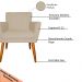 Kit 2 Poltronas Decorativa para Sala de Estar Cecília Suede Bege - Montanaris Decor