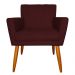 Kit 2 Poltronas Decorativa para Sala de Estar Cecília Suede Bordô - Montanaris Decor