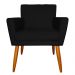 Kit 2 Poltronas Decorativa para Sala de Estar Cecília Suede Preto - Montanaris Decor