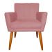 Kit 2 Poltronas Decorativa para Sala de Estar Cecília Suede Rosa - Montanaris Decor