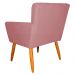 Kit 2 Poltronas Decorativa para Sala de Estar Cecília Suede Rosa - Montanaris Decor