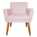 Kit 2 Poltronas Decorativa para Sala de Estar Cecília Suede Rosa Claro - Montanaris Decor