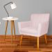 Kit 2 Poltronas Decorativa para Sala de Estar Cecília Suede Rosa Claro - Montanaris Decor