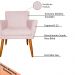 Kit 2 Poltronas Decorativa para Sala de Estar Cecília Suede Rosa Claro - Montanaris Decor