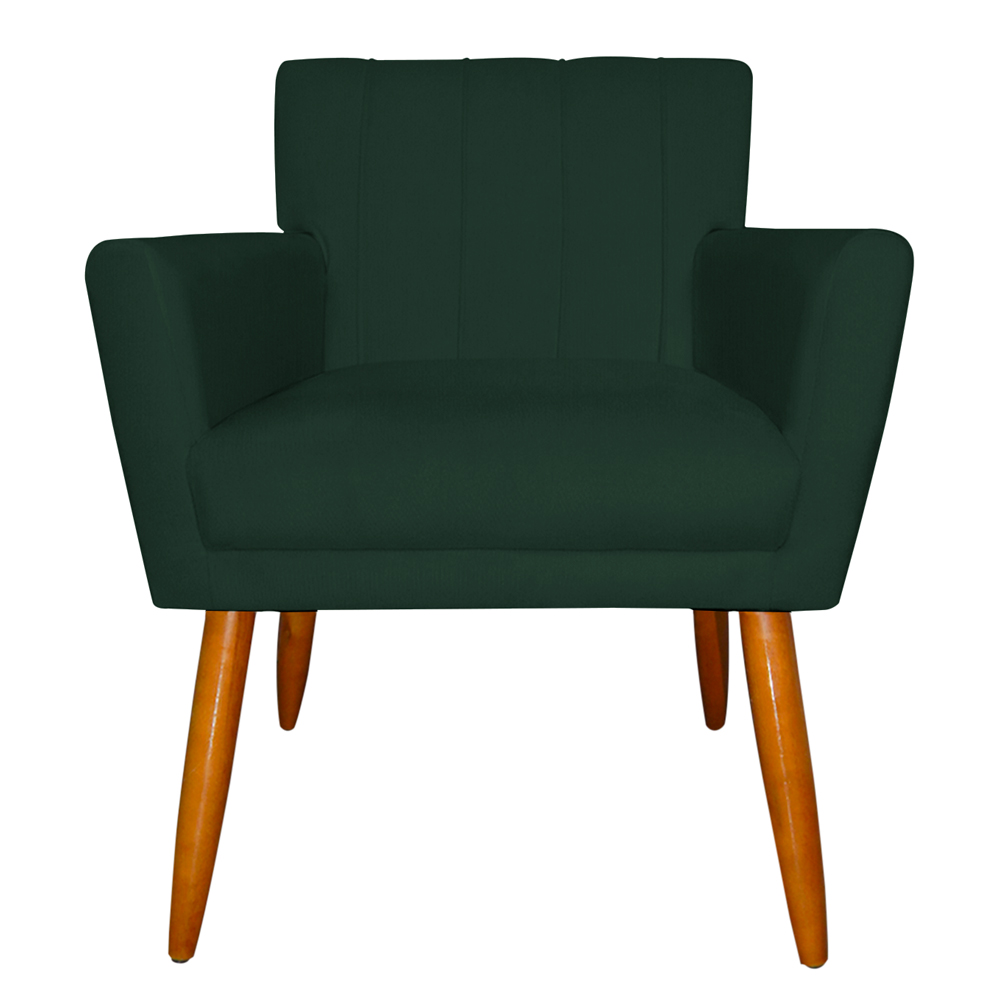 Kit 2 Poltronas Decorativa para Sala de Estar Cecília Suede Verde - Montanaris Decor