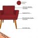 Kit 2 Poltronas Decorativa para Sala de Estar Cecília Suede Vermelho - Montanaris Decor