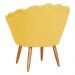 Kit 2 Poltronas Decorativa para Sala de Estar Charm Suede Amarelo - Montanaris Decor