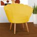 Kit 2 Poltronas Decorativa para Sala de Estar Charm Suede Amarelo - Montanaris Decor