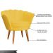 Kit 2 Poltronas Decorativa para Sala de Estar Charm Suede Amarelo - Montanaris Decor