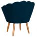 Kit 2 Poltronas Decorativa para Sala de Estar Charm Suede Azul Marinho - Montanaris Decor