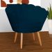 Kit 2 Poltronas Decorativa para Sala de Estar Charm Suede Azul Marinho - Montanaris Decor