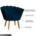 Kit 2 Poltronas Decorativa para Sala de Estar Charm Suede Azul Marinho - Montanaris Decor