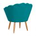 Kit 2 Poltronas Decorativa para Sala de Estar Charm Suede Azul Turquesa - Montanaris Decor