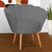 Kit 2 Poltronas Decorativa para Sala de Estar Charm Suede Cinza - Montanaris Decor