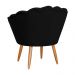 Kit 2 Poltronas Decorativa para Sala de Estar Charm Suede Preto - Montanaris Decor