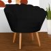 Kit 2 Poltronas Decorativa para Sala de Estar Charm Suede Preto - Montanaris Decor