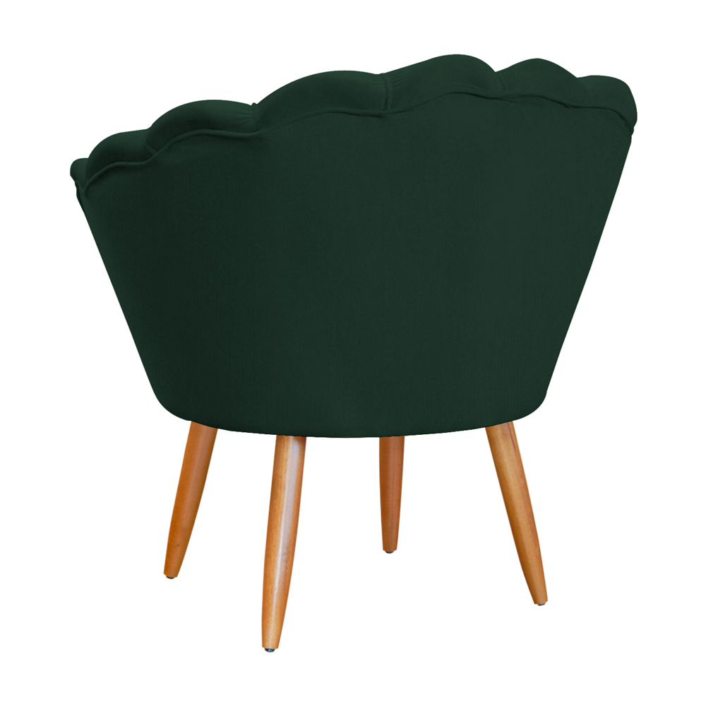 Kit 2 Poltronas Decorativa para Sala de Estar Charm Suede Verde - Montanaris Decor