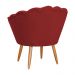 Kit 2 Poltronas Decorativa para Sala de Estar Charm Suede Vermelho - Montanaris Decor