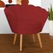 Kit 2 Poltronas Decorativa para Sala de Estar Charm Suede Vermelho - Montanaris Decor