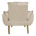 Kit 2 Poltronas Decorativa para Sala de Estar Opala Suede Bege - Montanaris Decor