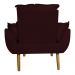 Kit 2 Poltronas Decorativa para Sala de Estar Opala Suede Bordô - Montanaris Decor