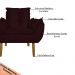 Kit 2 Poltronas Decorativa para Sala de Estar Opala Suede Bordô - Montanaris Decor