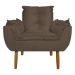 Kit 2 Poltronas Decorativa para Sala de Estar Opala Suede Cappuccino - Montanaris Decor