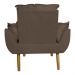 Kit 2 Poltronas Decorativa para Sala de Estar Opala Suede Cappuccino - Montanaris Decor