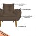Kit 2 Poltronas Decorativa para Sala de Estar Opala Suede Cappuccino - Montanaris Decor