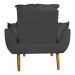 Kit 2 Poltronas Decorativa para Sala de Estar Opala Suede Cinza - Montanaris Decor