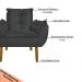 Kit 2 Poltronas Decorativa para Sala de Estar Opala Suede Cinza - Montanaris Decor