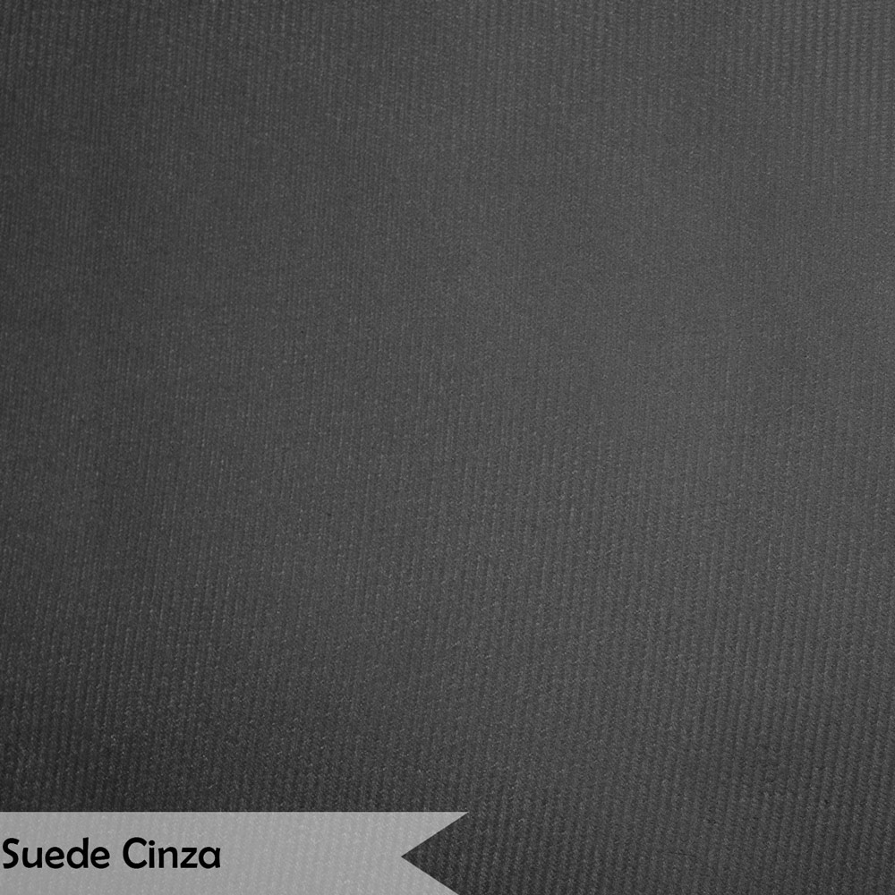 Kit 2 Poltronas Decorativa para Sala de Estar Opala Suede Cinza - Montanaris Decor