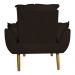 Kit 2 Poltronas Decorativa para Sala de Estar Opala Suede Marrom - Montanaris Decor