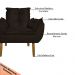 Kit 2 Poltronas Decorativa para Sala de Estar Opala Suede Marrom - Montanaris Decor