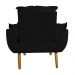Kit 2 Poltronas Decorativa para Sala de Estar Opala Suede Preto - Montanaris Decor