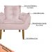 Kit 2 Poltronas Decorativa para Sala de Estar Opala Suede Rosa Claro - Montanaris Decor