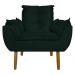 Kit 2 Poltronas Decorativa para Sala de Estar Opala Suede Verde - Montanaris Decor