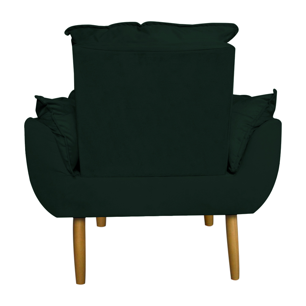 Kit 2 Poltronas Decorativa para Sala de Estar Opala Suede Verde - Montanaris Decor