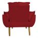 Kit 2 Poltronas Decorativa para Sala de Estar Opala Suede Vermelho - Montanaris Decor
