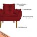 Kit 2 Poltronas Decorativa para Sala de Estar Opala Suede Vermelho - Montanaris Decor