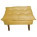 Kit 2 Puff Decorativo para Sala de Estar Opala Suede Amarelo - Montanaris Decor