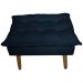 Kit 2 Puff Decorativo para Sala de Estar Opala Suede Azul Marinho - Montanaris Decor